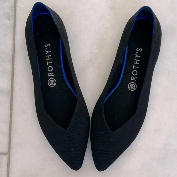 Rothy’s Black “The Point” Flats - Picture 2 of 12